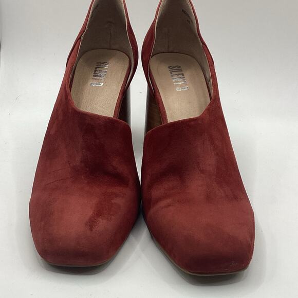 Anthropologie Silent D Novaltee D’Orsay Oval Heel Rust Suede Pumps 40 9 - Picture 4 of 10